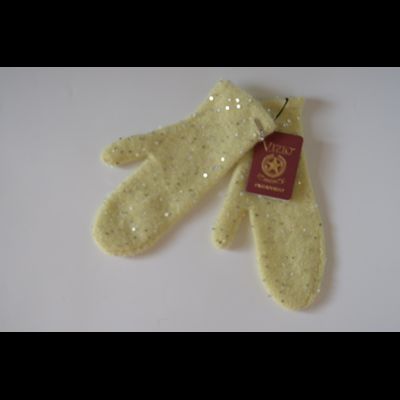 Варежки Vizio 1042 MU желтые с пайетками