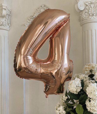 Фольгированный шар Цифра розовое золото