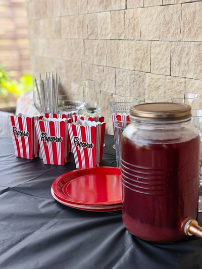 Оформление детского дня рождения в красно-чёрном стиле № 1451