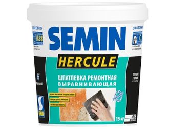 SEMIN HERCULE 15кг Трещиностойкая влагостойкая шпатлевка для ремонта отделки