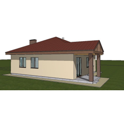 Одноэтажный дом с двумя спальнями 91м² (S37)
