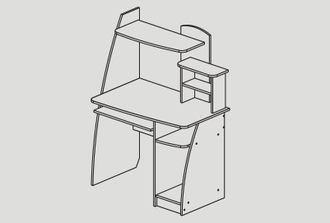Компьютерный стол - Интел 17 (Атлант)