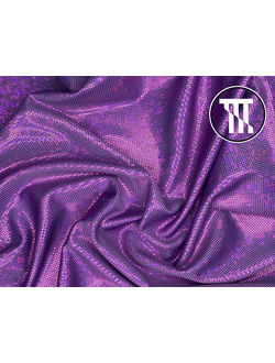 Трикотаж голограмма "Мозайка", цв. Фиолетовый