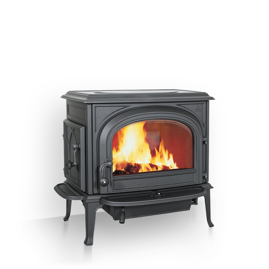 Чугунная печь Jotul F500.2 SE BP с боковой дверкой очень удобна для загрузки длинных дров