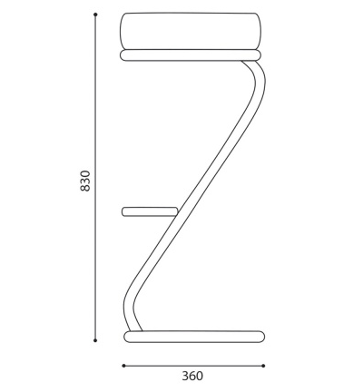 Стул барный ZETA chrome
