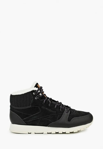 Кроссовки Reebok Classic CL LTHR ARCTIC BOOT замшевые черные