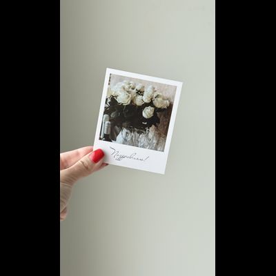 Открытка (полароид) "Поздравляю"