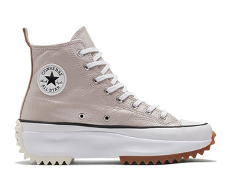 Кеды Converse Run Star Hike Metallic Classics Smoke Pink кожаные розовые высокие