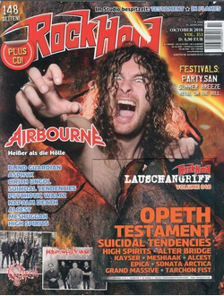 ROCK HARD Magazine October 2016 Airbourne Cover ИНОСТРАННЫЕ МУЗЫКАЛЬНЫЕ ЖУРНАЛЫ, INTPRESSSHOP