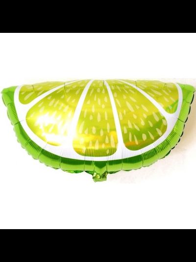 Фольгированный шар с гелием "Долька лайма" 66 см