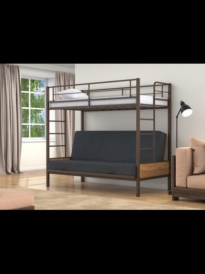 Двухъярусная кровать-диван Дакар 1 Коричневый (вставки дуб крафт табак) фото