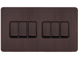 Переключатель 6-клавишный T&J Electric Ultimate II Bronze