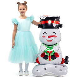 Ходячий шар "Снеговик с подарком"