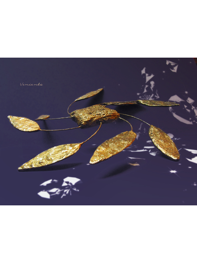 Золотая брошь "Артефакты Атлантиды. Цветок Солнца"