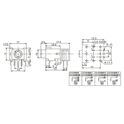 Гнездо «под мини Джек» (Jack 3,5 мм) CK-3.5-006B