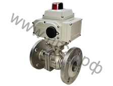 ШКФ-ПГС215304-ЭП-05S (DC24V-AC380V) Шаровой кран из нержавеющей стали AISI304 (CF8) с электроприводом Дн15 (1/2")  20 Бар