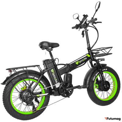 Электровелосипед SYCCYBA H1 (F10) DUAL 23AH зеленый