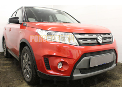 Защита радиатора Suzuki Vitara 2014-2018 (2 части) black