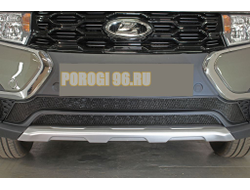 Защита радиатора Lada Largus 2021- / Largus Cross 2021- (2 части) black низ