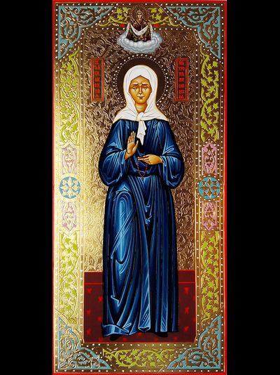 Матрона Московская, святая блаженная. Рукописная мерная икона.