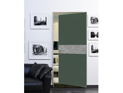 Дверь темно-зеленая 707 revers Alum кромка