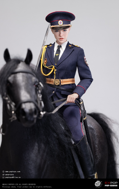 Служебный конь МВД РФ - Коллекционная ФИГУРКА 1/6 Russian Police Force Horse (EX057) - POPTOYS