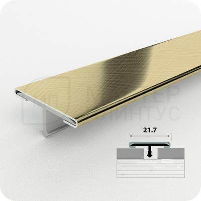 Порог одноуровневый Т-образный ЛС 10НСК(304).2700.042 Кросс-брашинг шампань