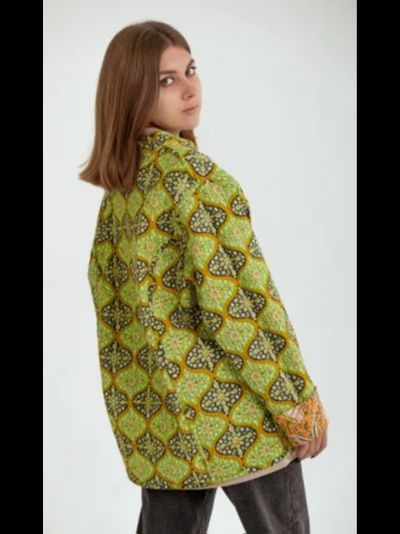 Женский стёганный жакет "Фуфайка" зеленый