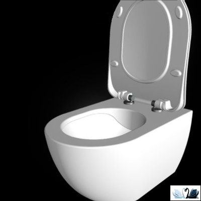 Чаша унитаза Creavit Free FE322-11CB00E-0000 подвесная, безободковая круглая форма, скрытый крепеж