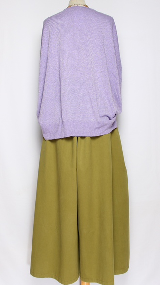 ДЖЕМПЕР-ПУЛОВЕР "КИМОНО ЛЮРЕКС "длинный рукав лаванда, чайная роза  р.50-56