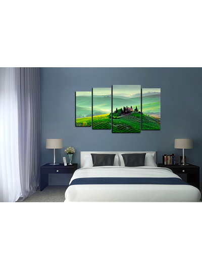 Модульная картина "Усадьба на холме"