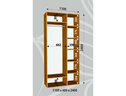 Шкаф-купе ширина 1100