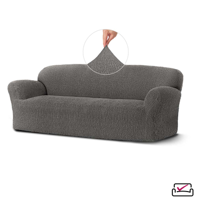 Чехол на 4х местный диван Сиена Венера Серый. Коллекция Хлопок. ИТАЛИЯ