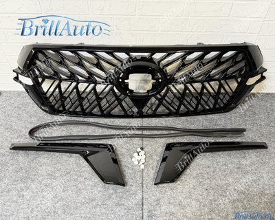 Решетка радиатора Toyota Land Cruiser 200 2015-2021 TRD черная антихром