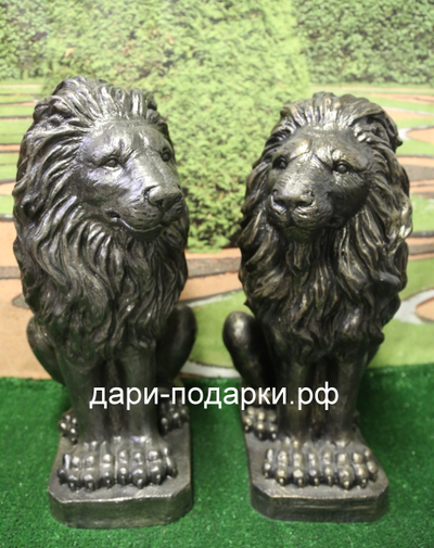 Лев античный левый бронза  53*26см   3,9кг   полистоун Россия  3875/013100