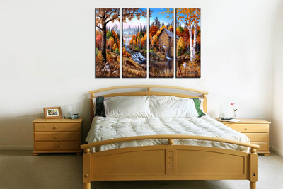 Модульная картина "Домик в глуши"