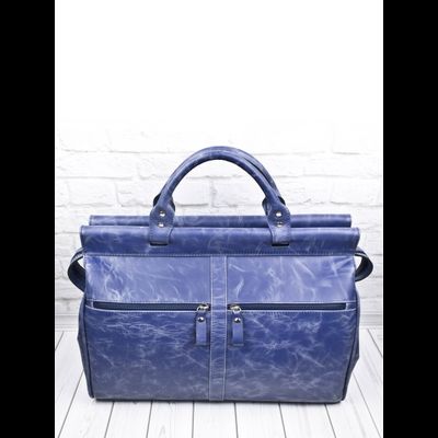 Кожаный саквояж Veano blue (арт. 4004-07)