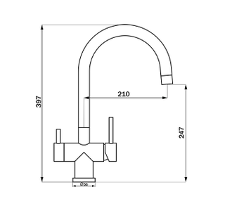 Смеситель LONGRAN Sprint Logic LM2191, Stainless Steel