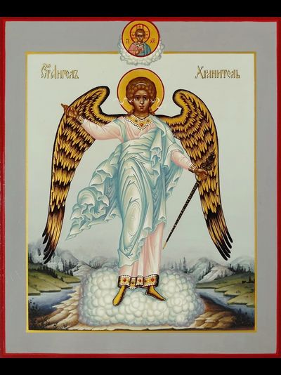 Ангел-Хранитель. Рукописная икона.