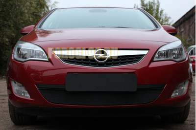 Защита радиатора Opel Astra J 2010-2012 black