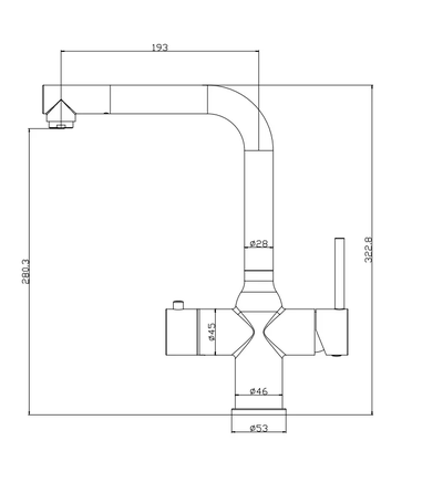 Система мгновенного кипячения воды 4в1 AQUAHOT MODENA LG ( светлое золото)