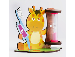 Песочные часы для чистки зубов "Жираф", таймер 3 минуты