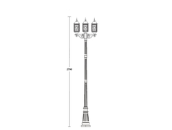 Садово-парковые фонари LONDON  3-S-08(195см)