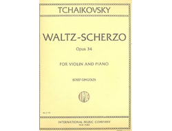 Tschaikowsky, Peter Iljitsch Waltz-Scherzo op.34 for violin and piano Gindold, ed.