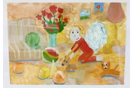 "Ангел на земле". Тематическая работа к выставке.