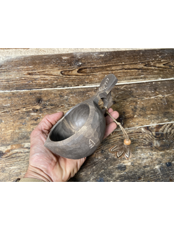 Wooden cup "Bird's tail " (Free Shipping Worldwide)