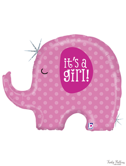 Фольгированная фигура "Розовый Слон Это Девочка "
