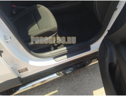 Пороги труба с проступью d76 для Hyundai Tucson 2021-