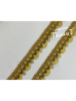 Тесьма с пайетками, цв. Золото № 28798