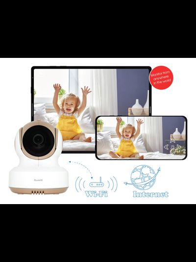Ramili Baby RV1000X4  Двух режимная  видеоняня, монитор сенсорный 4,2" (11 см.) и 4-ре моторизированные видеокамеры (4 штуки). Датчик температуры. HD